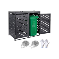 VEVOR Κάδος Απορριμμάτων Αποθηκευτικός Κάδος Σκουπιδιών 2 x 52,79 Gal με Καπάκι Αλυσίδας