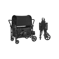 VEVOR Wagon Stroller for 4 Kids Push Pull Πτυσσόμενο καρότσι 330LBS Loading
