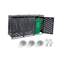 Κάδος απορριμμάτων VEVOR Αποθηκευτικός κάδος απορριμμάτων 3 x 52,79 Gal με καπάκι αλυσίδας