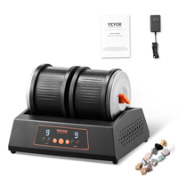 Rock Tumbler Machine 8 lbs Rock Polishing Kit 9 Speed ​​Timer 9-day Dual Barrels