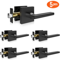 Λαβή πόρτας Passage 5 Pack Εσωτερικός αναστρέψιμος μοχλός μαύρης ματ πόρτας