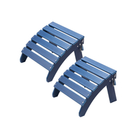 VEVOR Adirondack Ottoman 2 Set 18,7L x 18,9W x 13,8H Inch HDPE Footrest Blue