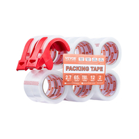 VEVOR Packing Tape 12 Rolls 65 Yards Clear Shipping Tape with Dispenser 2,7 Mil