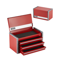 VEVOR Tool Box 8,6 ιντσών Φορητό Metal Tool Box 3 Drawers Tool Organizer Κόκκινο
