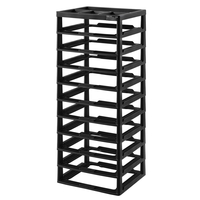 Plastic Storage Organizer 10-Tier Μεγάλη χωρητικότητα με Organizer Top Μαύρο πλαίσιο