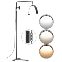 Φωτιστικό Half Moon for Esthetician Φωτιστικό δαπέδου LED 26 ιντσών με δυνατότητα ρύθμισης φωτισμού βλεφαρίδων τοξωτό