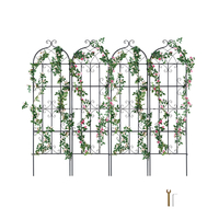 VEVOR 4 Packs Metal Garden Trellis for Climbing Plant Support 71x20 σε ανθεκτικό στη σκουριά