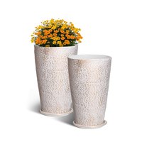 VEVOR Tall Planter Σετ με 2 στρογγυλές κωνικές γλάστρες φυτών 21 in για εξωτερικούς χώρους εσωτερικού χώρου