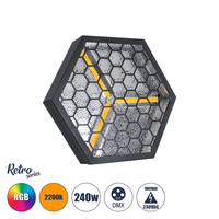 GloboStar® 51201 HALO HEXA Επαγγελματικό Φωτιστικό Ειδικών Εφέ DIGITAL MATRIX PIXEL & Blinder - 3 x 80W LED COB Chips Ultra Gold Warm White 2200K & 30 x 0.5W LED SMD5050 Chips RGB - AC 220V-240V DMX512 Display on Body - Μαύρο - Μ38 x Π38 x Υ22cm - 2 Χρόνια Εγγύση GloboStar® 51201 HALO HEXA Επαγγελματικό Φωτιστικό Ειδικών Εφέ DIGITAL MATRIX PIXEL & Blinder - 3 x 80W LED COB Chips Ultra Gold Warm White 2200K & 30 x 0.5W LED SMD5050 Chips RGB - AC 220V-240V DMX512 Display on Body - Μαύρο - Μ38 x Π38 x Υ22cm - 2 Χρόνια Εγγύση