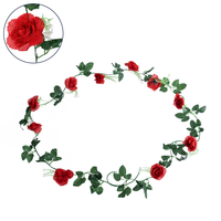GloboStar® 78129 Τεχνητό Κρεμαστό Φυτό Διακοσμητική Γιρλάντα Λουλουδιών με 10 Κόκκινα Τριαντάφυλλα & Πράσινο Φύλλωμα M20 x Υ220 x Π20cm GloboStar® 78129 Τεχνητό Κρεμαστό Φυτό Διακοσμητική Γιρλάντα Λουλουδιών με 10 Κόκκινα Τριαντάφυλλα & Πράσινο Φύλλωμα M20 x Υ220 x Π20cm
