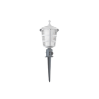 GloboStar® ZARDIN 203-0241 Vintage Καρφωτό Φωτιστικό Φαναράκι Μονόφωτο 1 x E27 IP44 Λευκό Πλαστικό Σώμα - Μ16 x Π16 x Υ51cm