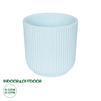 GloboStar® Artificial Garden SEMINYAK 20519 Διακοσμητική Κεραμική Γλάστρα Λευκή Π17 x M17 x Υ17