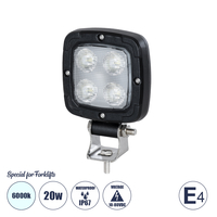 GloboStar® 85399 E4 Mark Vehicle & Forklift Work Lights - Φώτα Εργασίας για Οχήματα Περονοφόρα - Κλάρκ LED 20W DC 10-80V Αδιάβροχο IP67 Ψυχρό Λευκό 6000K Μ11 x Π11 x Υ5cm GloboStar® 85399 E4 Mark Vehicle & Forklift Work Lights - Φώτα Εργασίας για Οχήματα Περονοφόρα - Κλάρκ LED 20W DC 10-80V Αδιάβροχο IP67 Ψυχρό Λευκό 6000K Μ11 x Π11 x Υ5cm