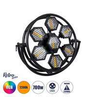 GloboStar® 51196 HALO HEXA Επαγγελματικό Φωτιστικό Ειδικών Εφέ DIGITAL MATRIX PIXEL & Blinder - 7 x 100W LED COB Chips Ultra Gold Warm White 2200K & 168 x 0.5W LED SMD5050 Chips RGB - AC 220V-240V DMX512 Display on Body - Μαύρο - Μ95 x Π17.5 x Υ78.5cm GloboStar® 51196 HALO HEXA Επαγγελματικό Φωτιστικό Ειδικών Εφέ DIGITAL MATRIX PIXEL & Blinder - 7 x 100W LED COB Chips Ultra Gold Warm White 2200K & 168 x 0.5W LED SMD5050 Chips RGB - AC 220V-240V DMX512 Display on Body - Μαύρο - Μ95 x Π17.5 x Υ78.5cm