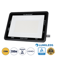 GloboStar® ATLAS 61433 Επαγγελματικός Προβολέας LED 200W 23000lm 120° AC 220-240V - Αδιάβροχος IP67 - Μ38 x Π4 x Υ28cm - Μαύρο - Θερμό Λευκό 2700K - LUMILEDS Chips - TÜV Rheinland Certified - 5 Years Warranty GloboStar® ATLAS 61433 Επαγγελματικός Προβολέας LED 200W 23000lm 120° AC 220-240V - Αδιάβροχος IP67 - Μ38 x Π4 x Υ28cm - Μαύρο - Θερμό Λευκό 2700K - LUMILEDS Chips - TÜV Rheinland Certified - 5 Years Warranty