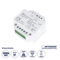 GloboStar® 73126 SS-C SKYDANCE AC RF 2.4Ghz & Push Switch 1 Κανάλι AC 100-240V 1 x 6A 1440W - Max 6A 1440W - IP20  Μ5.2 x Π5.2 x Υ2.6cm - 5 Χρόνια Εγγύηση GloboStar® 73126 SS-C SKYDANCE AC RF 2.4Ghz & Push Switch 1 Κανάλι AC 100-240V 1 x 6A 1440W - Max 6A 1440W - IP20  Μ5.2 x Π5.2 x Υ2.6cm - 5 Χρόνια Εγγύηση