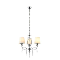 ΦΩΤΙΣΤΙΚΟ ΚΡΕΜΑΣΤΟ ΜΕΤΑΛΛΟ-ΥΦΑΣΜΑ 3ΦΩΤΟ 3XE14 MAX 15W 530X600mm  ΑΣΗΜΙ ARTE ILLUMINA KRISTALLO