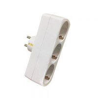 Αντάπτορας σούκο λευκός με 3 πρίζες / 040014