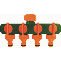 Ρακόρ με εσωτερική βόλτα 1", 3/4" και 1/2" και 4 εξόδους με διακόπτες / RT1134