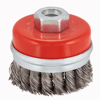 Συρματόβουρτσα με ατσάλινη καμπάνα στριφτή για γωνιακό τροχό Μ14 με διάμετρο 70mmX22.2 / STA36080-XJ