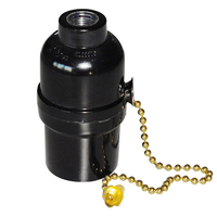 El427907 | Ντουι Vintage e27 Πλαστικο-Αλυσιδα Διακοπτακι | Μαυρο