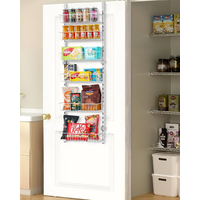 VEVOR 6-Tier Over the Door Pantry Organizer Κρεμαστό ράφι αποθήκευσης Ρυθμιζόμενο