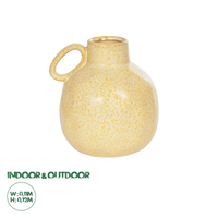 GloboStar® Artificial Garden SCHEELITE 21508 Διακοσμητικό Κεραμικό Βάζo Μπέζ Φ11 x Υ12 cm GloboStar® Artificial Garden SCHEELITE 21508 Διακοσμητικό Κεραμικό Βάζo Μπέζ Φ11 x Υ12 cm