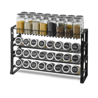 VEVOR Spice Rack Organizer για ντουλάπι σετ αποθήκευσης καρυκευμάτων Επιτοίχια συσκευασία 4