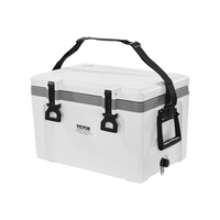 VEVOR Portable Cooler 26 QT Insulated Cooler 38 Can Capacity with Handles Strap