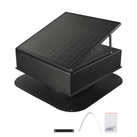 VEVOR Solar Roof Attic Exhaust Fan 35W with Smart Thermostat Brushless Motor