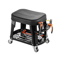 VEVOR Mechanic Stool Rolling Seat Workshop 300 lbs Load with Wheels & Tool Tray