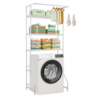 Ράφι αποθήκευσης VEVOR Over Washer and dryer Single Row 3 Tiers Washer Rack White