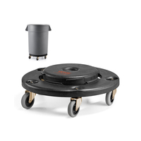 VEVOR Στρογγυλός Κάδος Απορριμμάτων Dolly Fit 20, 32, 44, 55 Galbage Container 500lbs