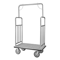 VEVOR Hotel Luggage Cart 1200 LBS Brushed Stainless Steel Finish Cart Bellman&#039;s