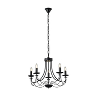 ΦΩΤΙΣΤΙΚΟ ΚΡΕΜΑΣΤΟ ΔΙΑΦΑΝΕΣ ΓΥΑΛΙ 5ΦΩΤΟ 5XE14 MAX 15W 470X630mm ΜΑΥΡΟ ARTE ILLUMINA KRISTALLO