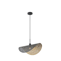 ΦΩΤΙΣΤΙΚΟ ΚΡΕΜΑΣΤΟ ΜΕΤΑΛΛΟ 1XE27 Φ600mm MAX 15W ΜΑΥΡΟ-ΧΡΥΣΟ ARTE ILLUMINA GALILEA