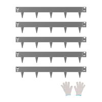 VEVOR Steel Landscape Edging 5 Packs 39 x 3in Ανθεκτικό στη σκουριά για Yard Dark Grey