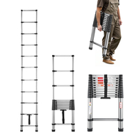 VEVOR Telescoping Ladder Stainless Steel Extension Step 10,5ft Portable Ladders