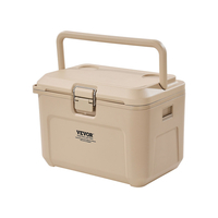 VEVOR Portable Cooler 16.5 QT Insulated Cooler 23 Can Capacity with Cup Holder