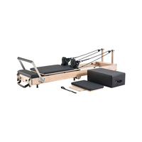 VEVOR Πτυσσόμενο Ξύλινο Μηχανή Pilates Reformer Εξοπλισμός Γυμναστικής για το Σπίτι
