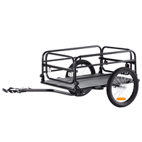 VEVOR Bike Cargo Trailer, χωρητικότητα 72,5 kg, βαρέως τύπου καρότσι ποδηλάτου, αναδιπλούμενη συμπαγής αποθήκευση & γρήγορη απελευθέρωση με γενικό κοτσαδόρο, τροχοί 40,6 cm, ασφαλείς ανακλαστήρες, χωράει σε τροχούς ποδηλάτου 558,8-711,2 mm