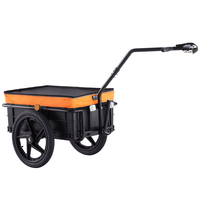 VEVOR Bike Cargo Trailer, χωρητικότητα φορτίου 88 lbs, βαρέως τύπου καρότσι ποδηλάτου, αναδιπλούμενος συμπαγής χώρος αποθήκευσης με γενικό κοτσαδόρο, αδιάβροχο κάλυμμα, τροχοί 16", ασφαλείς ανακλαστήρες, χωράει σε τροχούς ποδηλάτου 24"-28