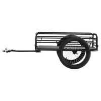 VEVOR Bike Cargo Trailer, χωρητικότητα 275 lbs, βαρέως τύπου καρότσι ποδηλάτου, αναδιπλούμενος συμπαγής χώρος αποθήκευσης & γρήγορη απελευθέρωση με γενικό κοτσαδόρο, τροχοί 20", ταιριάζει στους περισσότερους τροχούς ποδηλάτου, πλαίσιο από ανθρακούχο χάλυβα