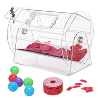 VEVOR Acrylic Raffle Drum, Χωράει 5000 Tickets ή 200 Raffle Balls, Professional Raffle Ticket Spinning Cage with 2 Keys, Transparent Lottery Spinning Drawing, Raffle Ticket Box for Lottery Games Bingo