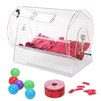 VEVOR Acrylic Raffle Drum, Χωράει 10000 Tickets ή 300 Raffle Balls, Professional Raffle Ticket Spinning Cage with 2 Keys, Transparent Lottery Spinning Drawing, Raffle Ticket Box for Games Lottery Bing