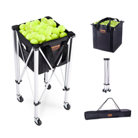 VEVOR Tennis Ball Hopper Καλάθι διδασκαλίας τένις καλάθι με ρόδες 180 μπάλες