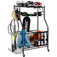 VEVOR Sports Equipment Garage Organizer Ράφι αποθήκευσης μπάλας Sport Gear Αποθήκευση παιχνιδιών