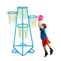 VEVOR Kids Basketball Hoop 4-Hoop Φορητή βάση μπάσκετ με ρυθμιζόμενο ύψος