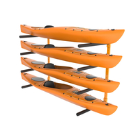 Βάση αποθήκευσης VEVOR Wall Kayak, Επιτοίχιες βάσεις για καγιάκ 4 χωρητικότητας για κουπιά κανόε καγιάκ, γάντζοι αποθήκευσης καγιάκ με ρυθμιζόμενους ενισχυμένους βραχίονες, κρεμάστρα καγιάκ φορτίου 400 LBS για εσωτερικό εξωτερικό γκαράζ