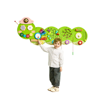 VEVOR Caterpillar Τοίχος Δραστηριοτήτων με Πάνελ Δραστηριοτήτων, 12 Αισθητηριακά Παιχνίδια Τοίχου